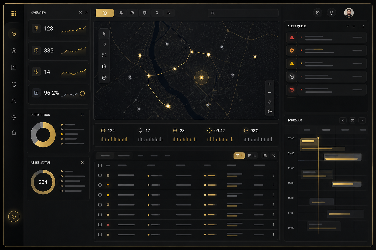 Real-time operations interface preview